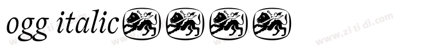 ogg italic字体转换